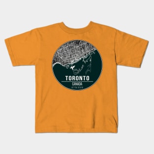 Toronto city map, urban city map Canada Kids T-Shirt